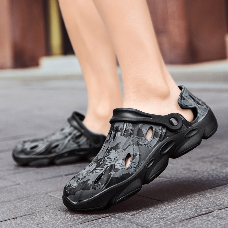 Xăng đan Đi Biển Mùa Hè Thoải Mái Chống Thấm Nước Họa Tiết Rằn Ri Kích Thước 40-47 Cho Nam Giới # 13