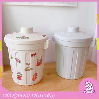 [Tặng kèm sticker]Thùng đựng rác mini, hộp đựng bút đồ dùng học tập