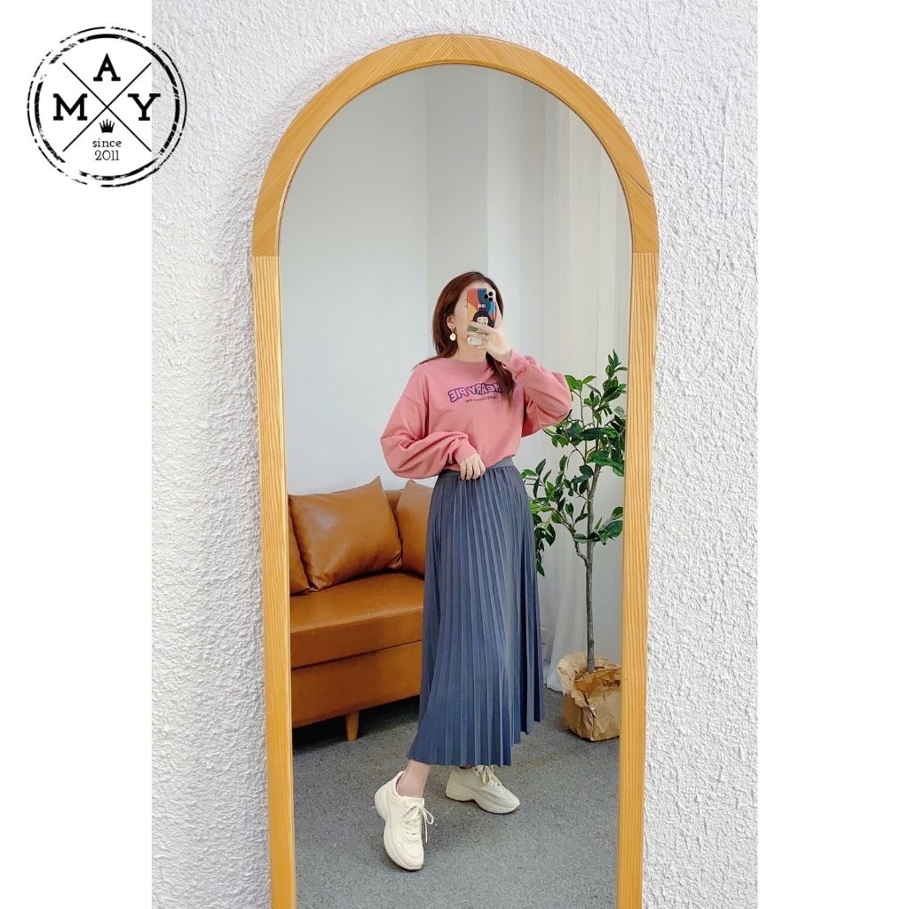 Chân Váy Midi Xếp Ly Dáng Dài MAY.SINCE2011, Váy Midi Dáng Xòe Freesize Che Khuyết Điểm MAN02-0110 | BigBuy360 - bigbuy360.vn