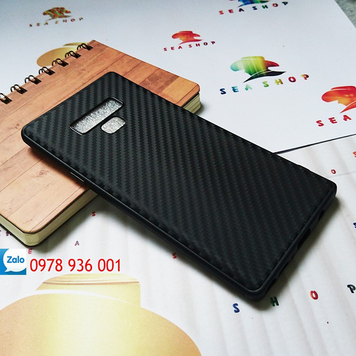 Ốp lưng Samsung Galaxy Note 9 silicon vân carbon