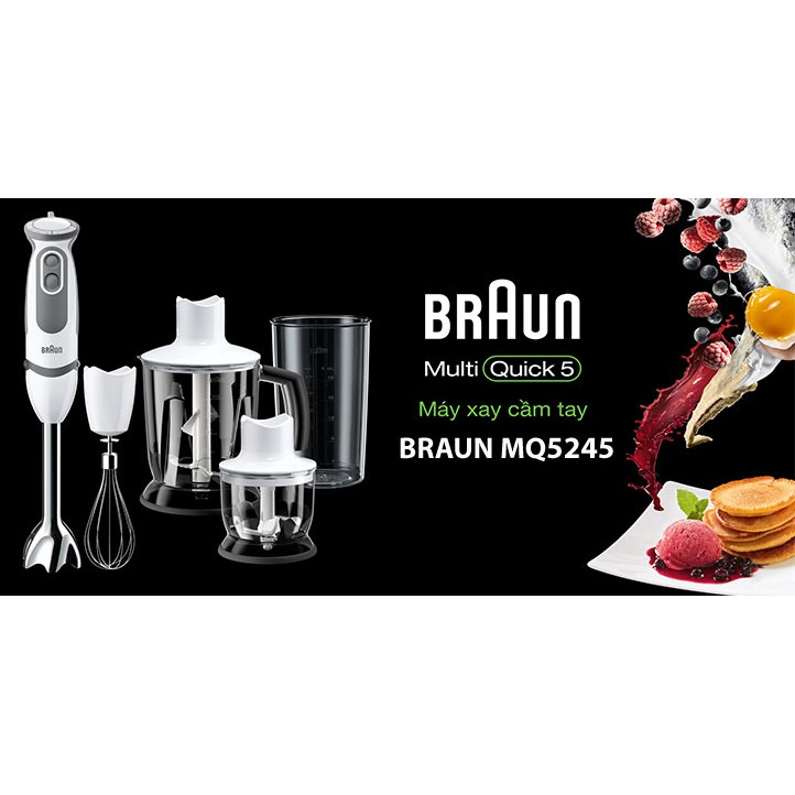 [BẢO HÀNH CHÍNH HÃNG] Máy xay cầm tay thế hệ mới Braun MQ5245 (Thay thế Model MQ5000 MQ5035 MQ5045 MQ3045 MQ545 MQ5235)