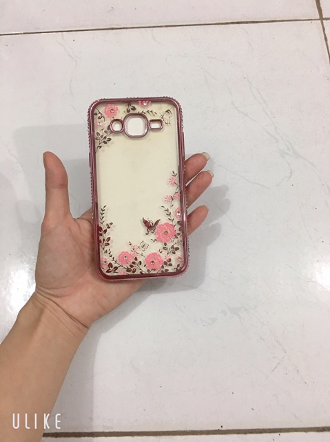 Ốp hoa đính đá viền sam sung J5 (2015)
