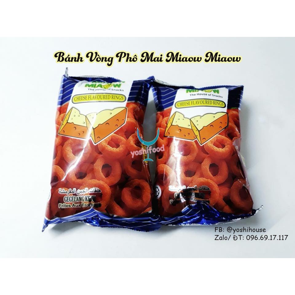 Bánh Snack vòng phô mai Miaow Miaow 60g