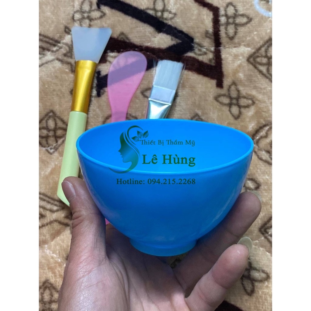 Bộ Bát -Thìa - Chổi Silicon Đắp Mặt Nạ Spa