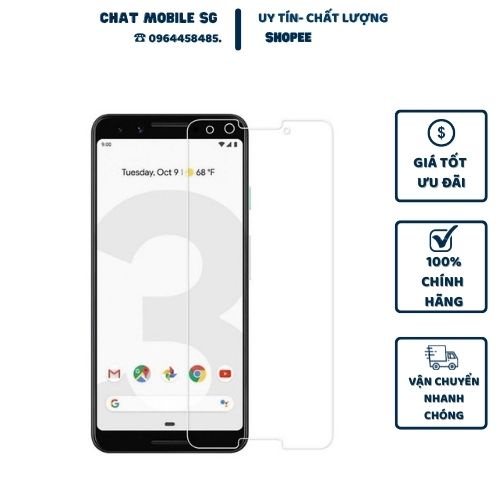 Kính cường lực Trong suốt không viền Google Pixel 2XL - 3 - 3XL - 3A - 3aXL - 4 - 4XL - 4a5G - 5 - 5a5G - 6 - 6Pro - 7