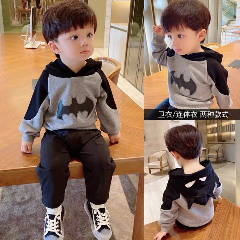 Áo nỉ batman có mũ cho bé