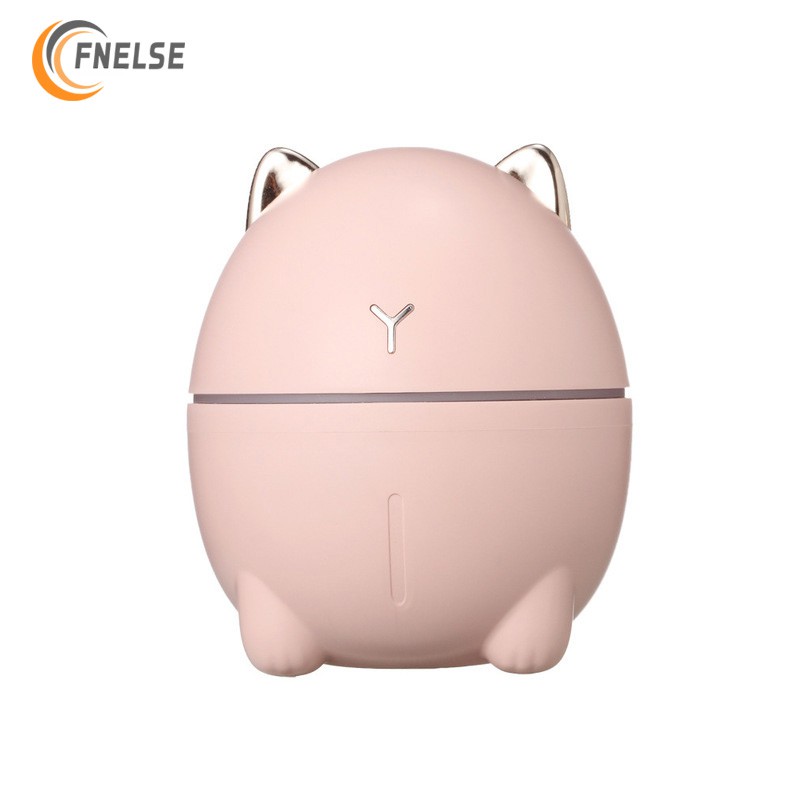 Fnelse Máy phun sương tạo độ ẩm thiết kế hình mèo dễ thương có đèn led tiện dụng