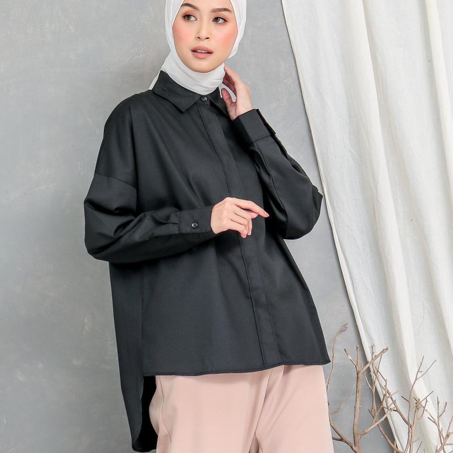 Áo Sơ Mi Đen Oversize Ld120 E03-02 All Size Xxl