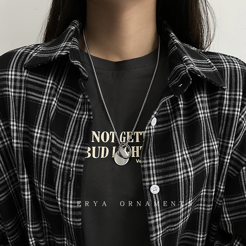 vòng cổ Thép Titan Mặt Dĩa Thời Trang Cá Tính