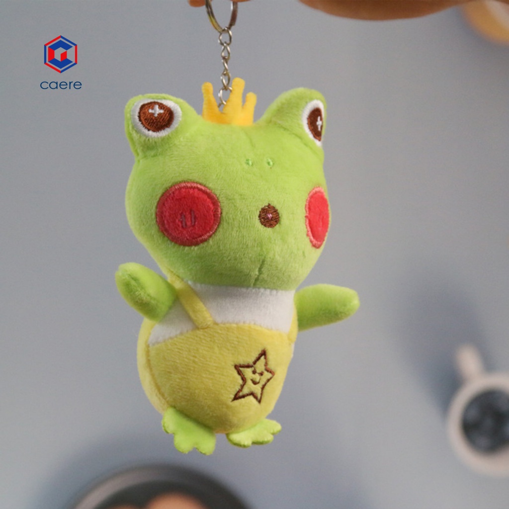 Cae| Móc Khóa Hình Ếch Xanh Nhồi Bông Thời Trang