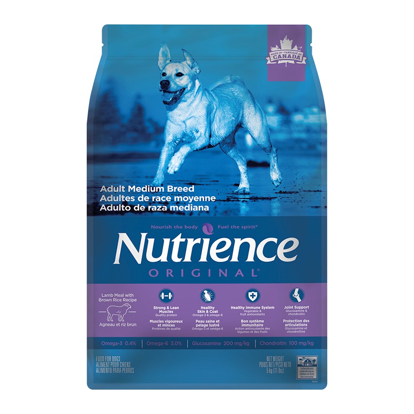 [Nhập Khẩu Canada] Thức Ăn Cho Chó Alaska Malamute Nutrience Original Bao 5kg - Thịt Cừu, Rau Củ Và Trái Cây Tự Nhiên