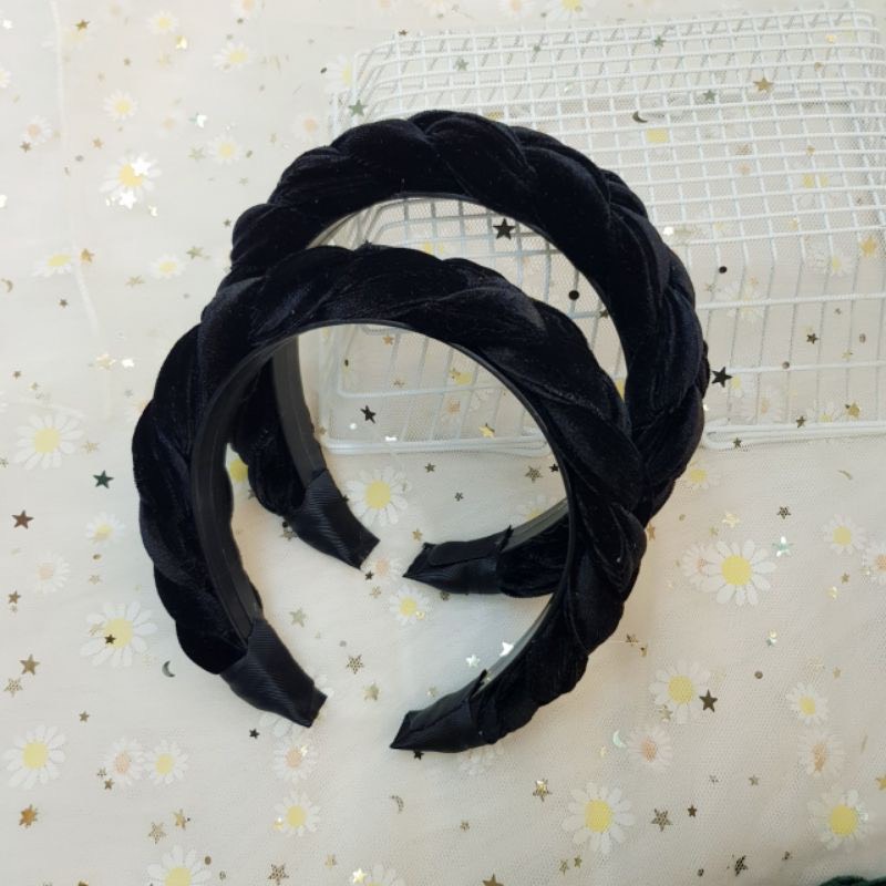 Bờm Cài Tóc Thắt Tết Vải Nhung