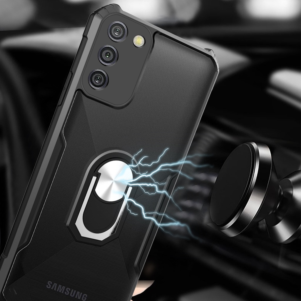 Ốp Điện Thoại Trong Suốt Có Vòng Đỡ Cho Samsung Galaxy A03S A02S M02S A03 M03 A02 Dual M02 A01 M01 Core