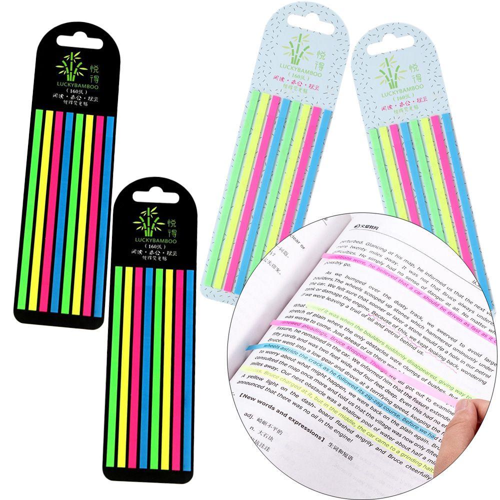 Set 160 Miếng Dán Ghi Chú Đánh Dấu Trang Sách Màu Trong Mờ Tiện Dụng