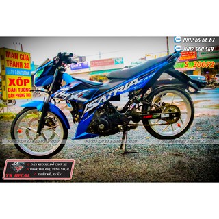 Tem rời Satria, Raider fi Hayabusa xanh đe. Có thể đổi màu