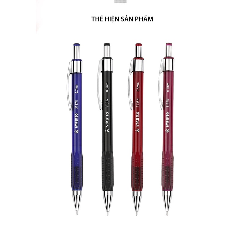Combo bộ Hộp 12 cây bút chì bấm STABILO 3135N nét 0.5mm