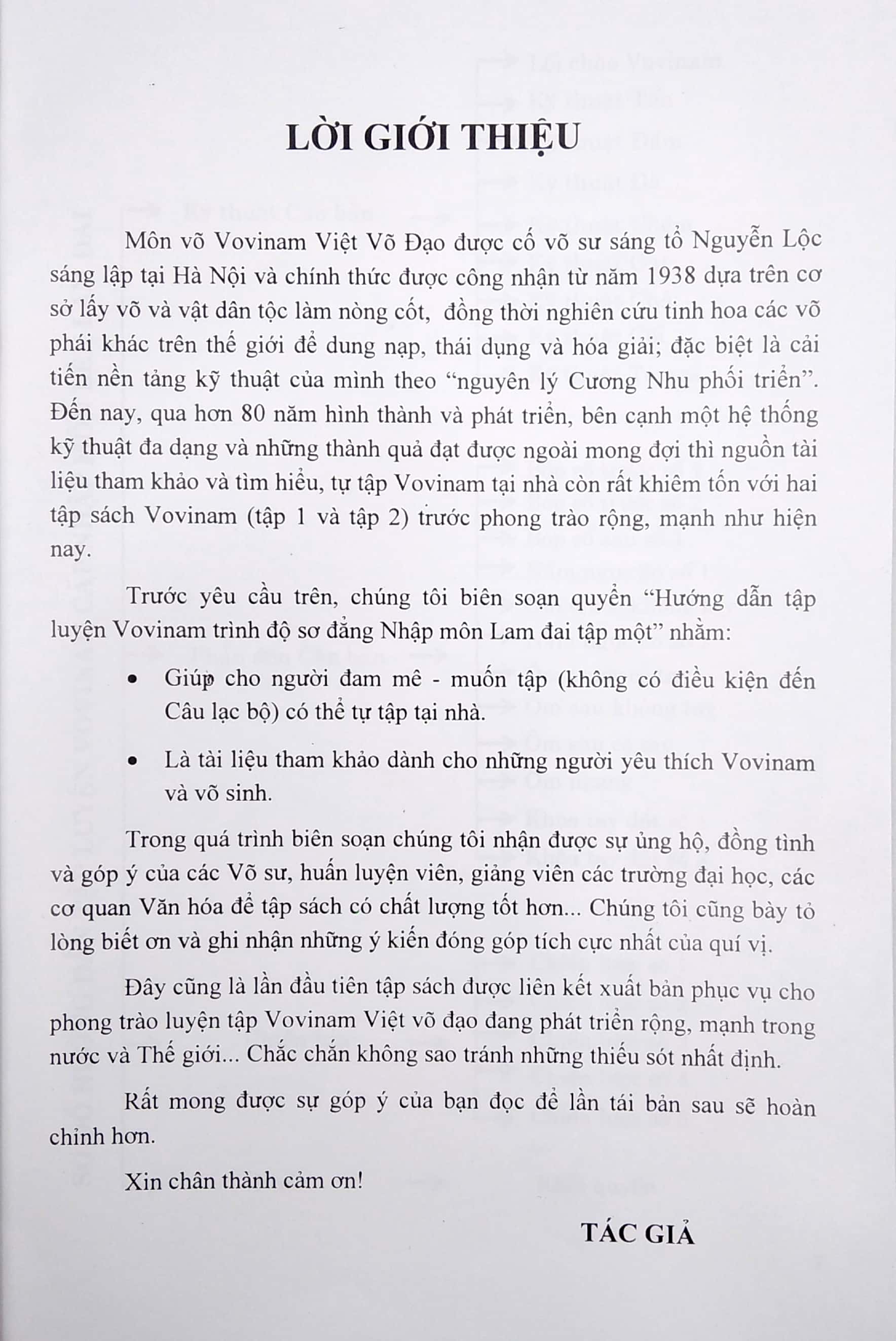 Sách - Hướng Dẫn Tập Luyện Vovinam Trình Độ Sơ Đẳng Nhập Môn - Lam Đai (Tập 1)