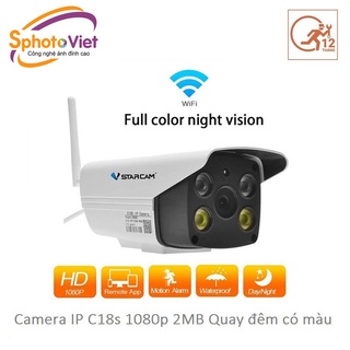 Mua Camera IP Vstarcam ngoài trời C18S FHD 1080p   quay đêm có màu có âm thanh