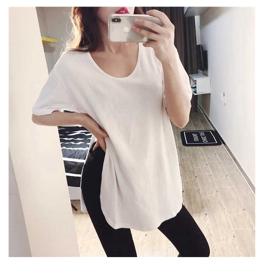 SUXI Áo thun tay ngắn dáng rộng phong cách Hàn Quốc năng động xinh xắn dành cho nữ