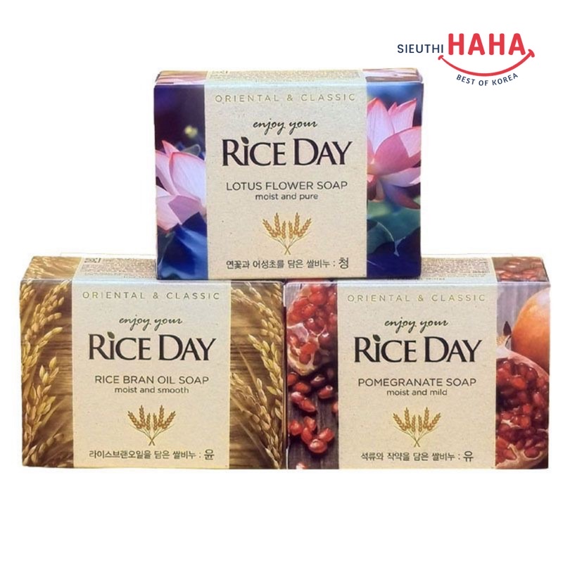 Xà phòng hoa sen hàn quốc DƯỠNG ẨM LOTUS FLOWER SOAP RICEDAY 100g