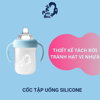 Cốc uống nước - cốc tập uống silicone vòi mút putti atti