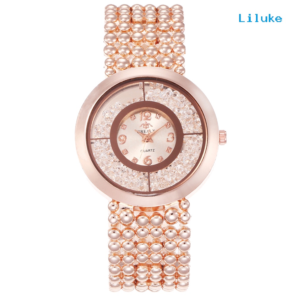 Đồng Hồ Quartz Chạy Kim Đính Đá Sang Trọng