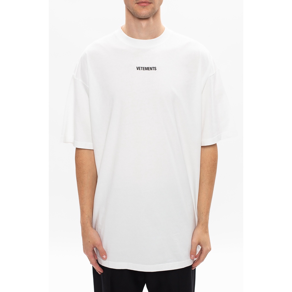 Áo thun tay lỡ Vetements france bản cao cấp ss21, Áo tee ovesize Vetement thêu logo, full tag mác