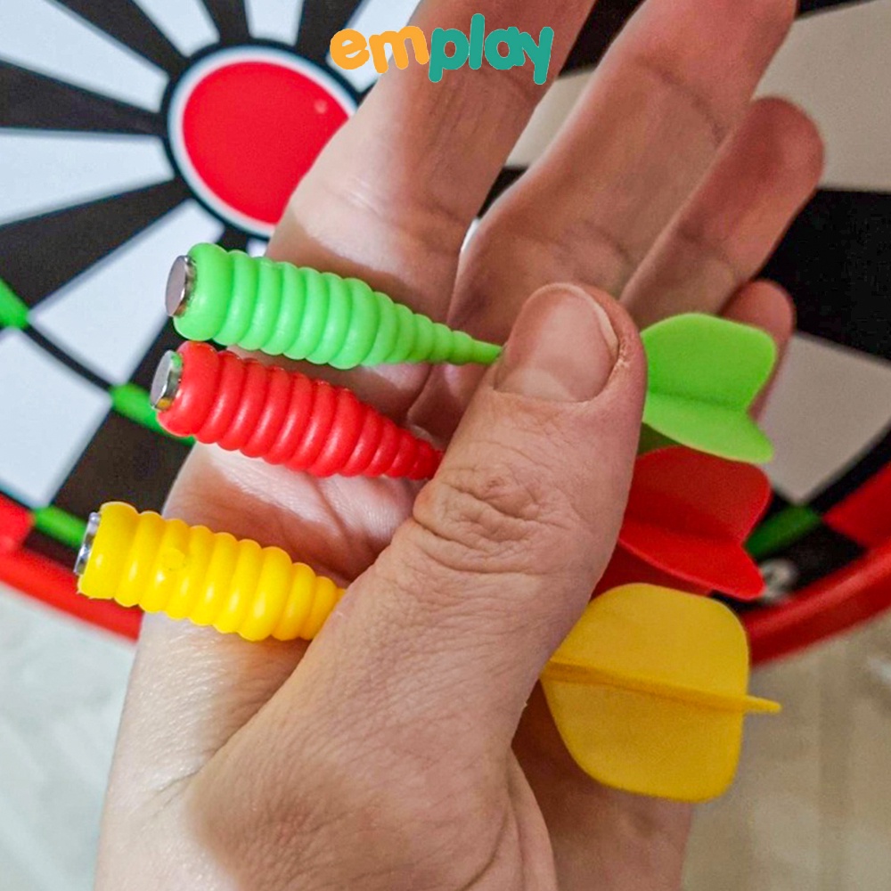 Phi tiêu nam châm Emplay gồm 1 bia mục tiêu 2 mặt và 3 tiêu an toàn cho trẻ nhỏ thoải mái vận động thể thao khoẻ mạnh
