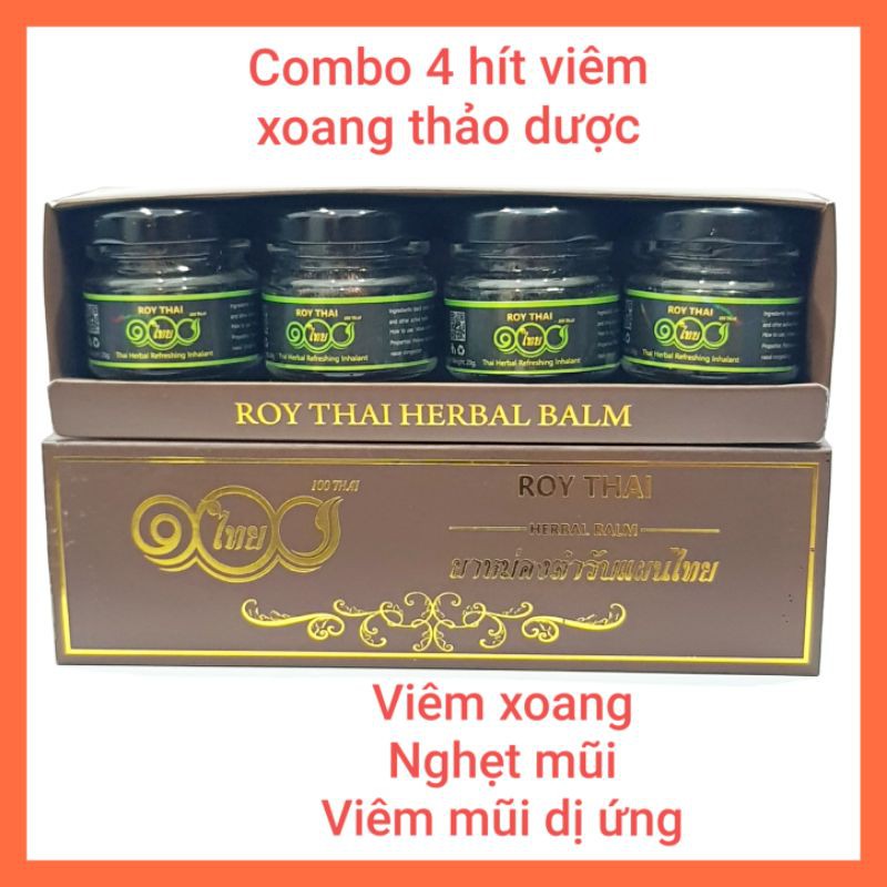 Combo 4 Chai Hít Xoang Thảo Dược Roythai Thái Lan