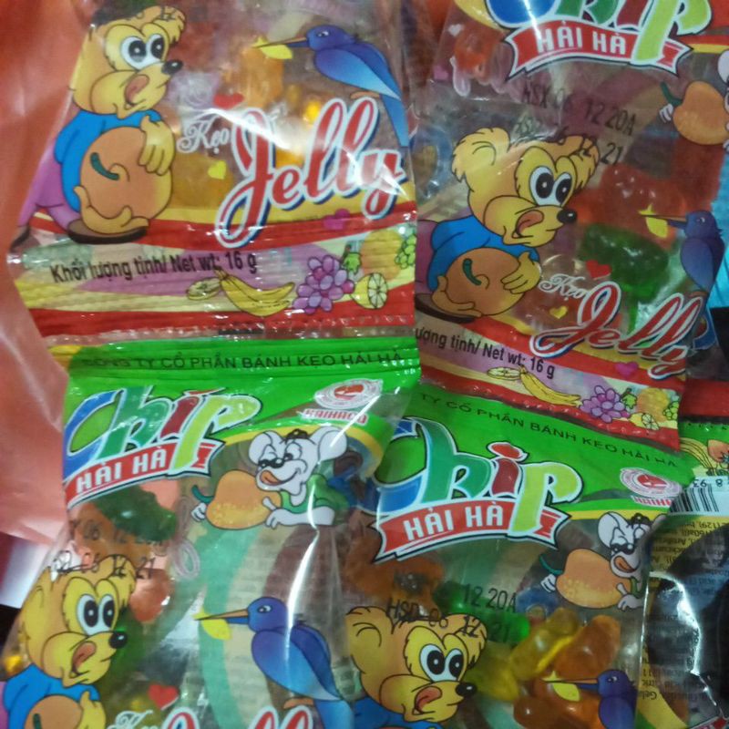 Dây 10 gói chip chip Jelly hương vị trái cây Hải Hà [ Sơn Lương Shop Hà Nội ]