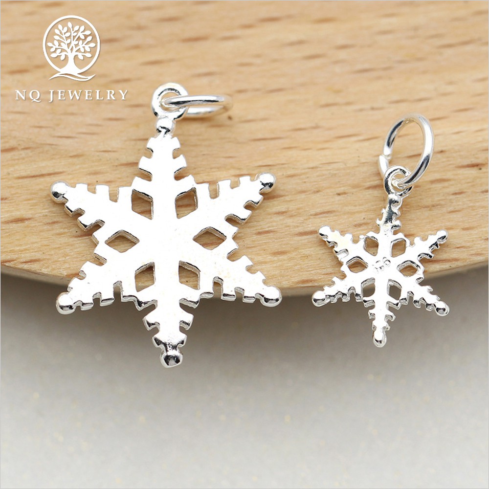 Charm bạc mặt bông tuyết treo - NQ Jewelry
