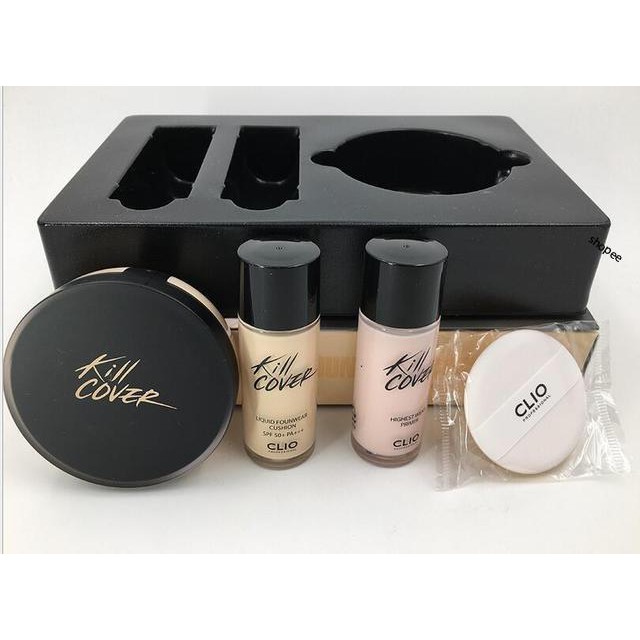 🇰🇷 SET MAKE UP Che khuyết điểm thần thánh Clio Kill Cover Liquid Founwear Cushion BN327