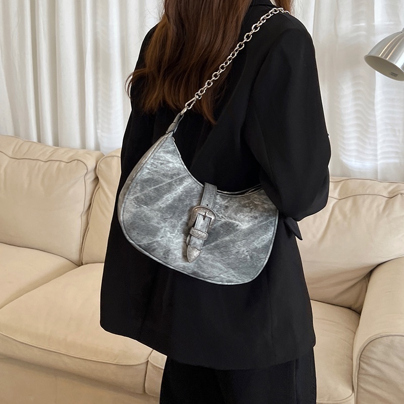 Túi Đeo Vai Dây Xích Bằng Vải Bạt Hình Quả Lựu Phong Cách Cổ Điển Dành Cho Bạn Nữ