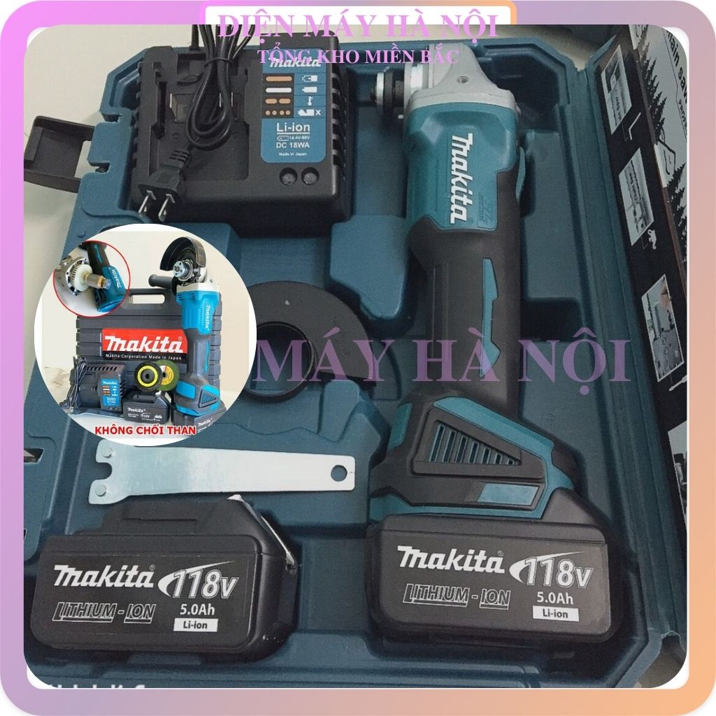 Máy Cầm Tay cắt sắt gỗ gạch mài góc mini giá rẻ bằng Pin MAKITA 118V total Dây Đồng 100% Không Chổi Than