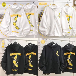 Áo Hoodie Dây Kéo BANANA Unisex ( ảnh thật cận chất )