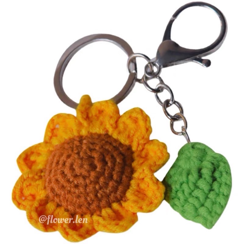 Móc khoá hướng dương len handmade- Móc khoá len handmade by flower.len