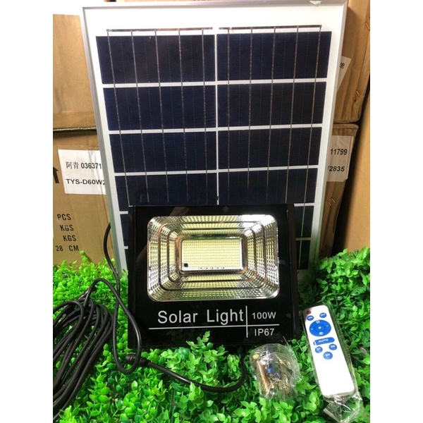 Đèn LED Năng Lượng Mặt Trời 60w 100w 200w 300W- Đèn Pha Led Có Điều Khiển Từ Xa - Hàng chính hãng