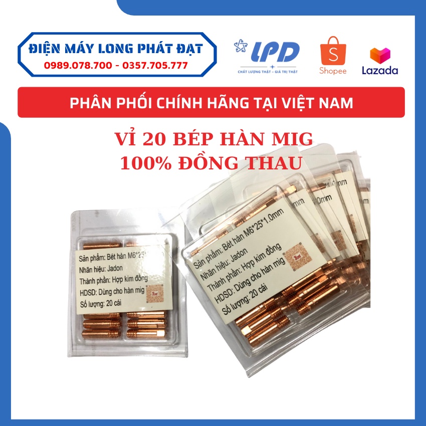 Bộ 20 béc hàn 0.8ly và 1.0ly của máy hàn MIG mini