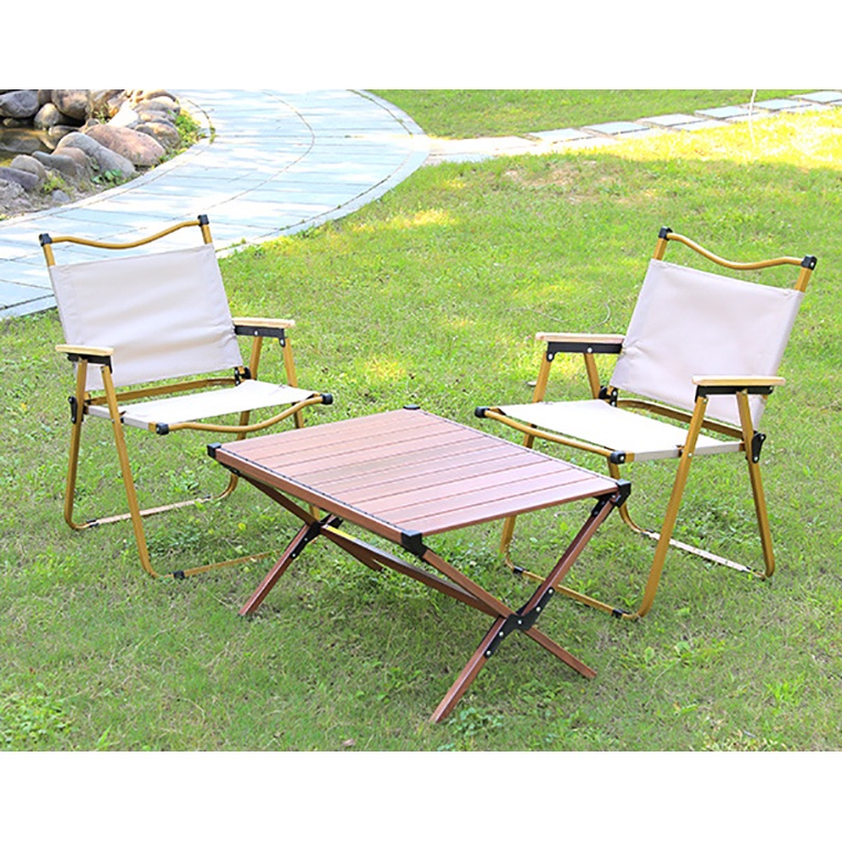 Ghế xếp cắm trại, dã ngoại Camping Picnic khung nhôm vải Oxford có tựa lưng tay vịn tiện dụng