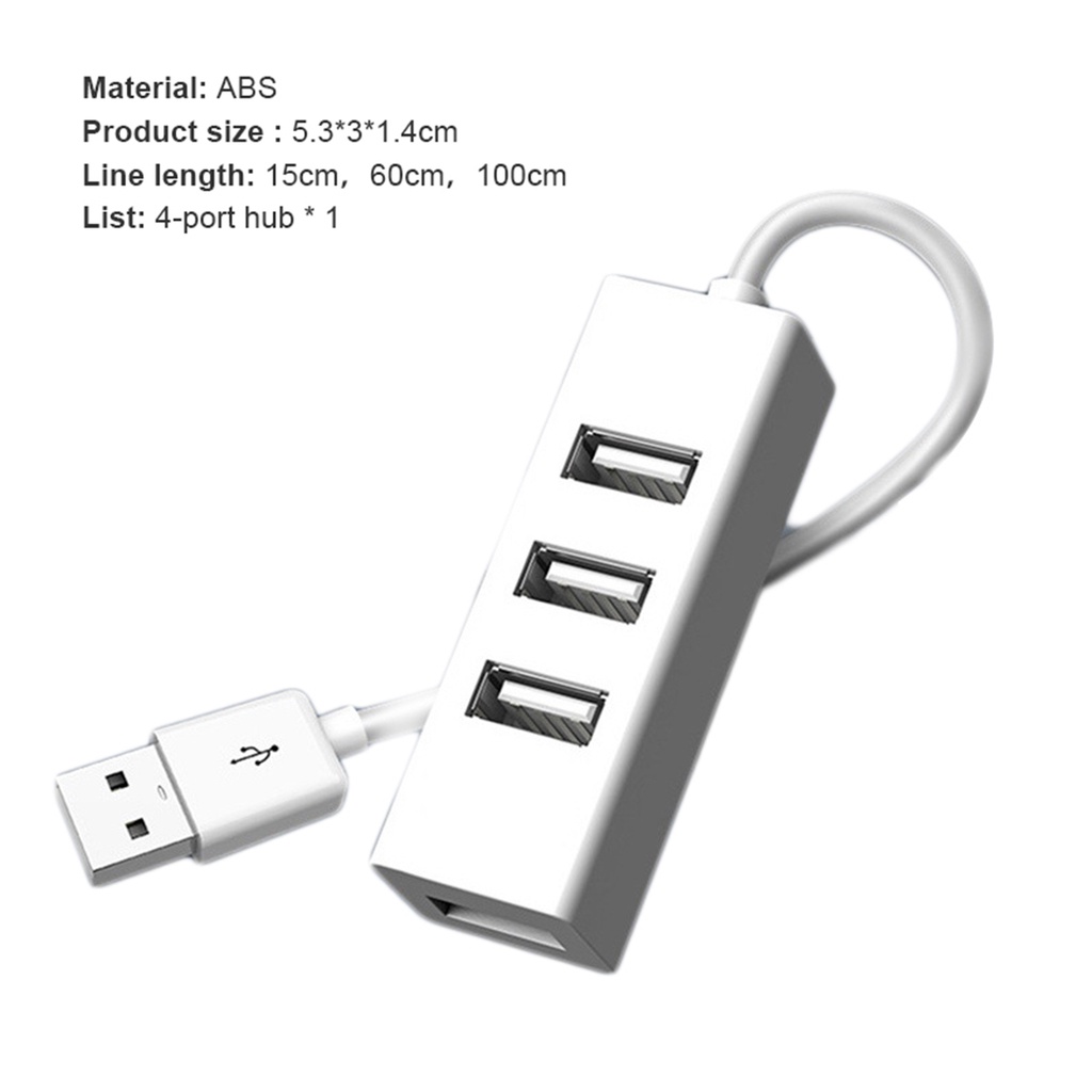 Bộ chia cổng USB 2.0 4 trong 1 tốc độ cao đa năng cho laptop