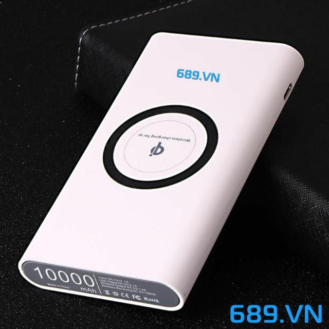 Sạc Dự Phòng Không Dây QI Dung Lượng 10000mAh