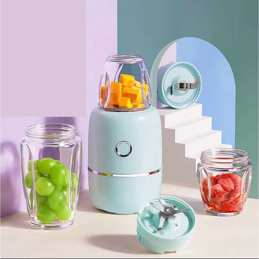 Máy xay 3 cối 6 lưỡi mới nhất xay đồ ăn dặm dùng trong gia đình rất tiện lợi