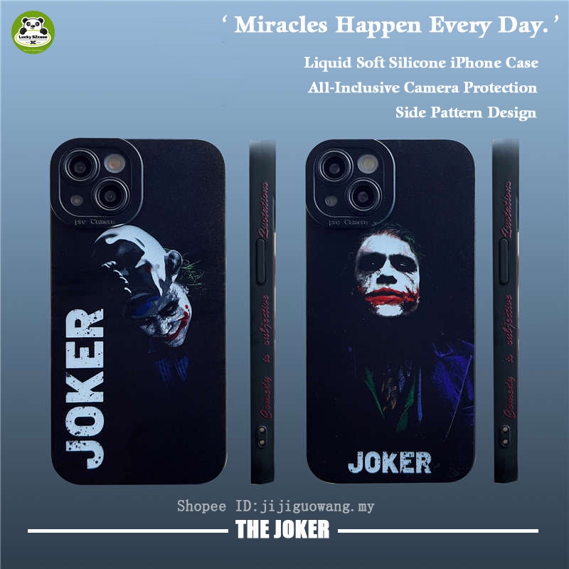 Ốp Điện Thoại Bảo Vệ Camera Chống Rơi Họa Tiết Joker Cho iPhone 11 12 13 Pro Max X XR XS Max 7 8 Plus SE3