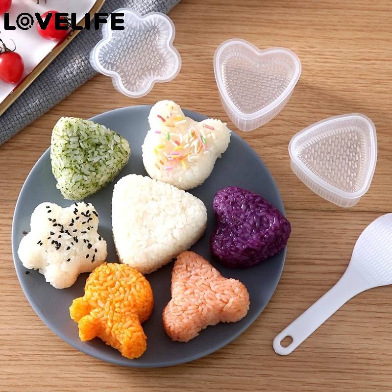 Khuôn Làm Cơm Nắm Sushi Hình Hoa / Trái Tim / Chuột Sáng Tạo Diy