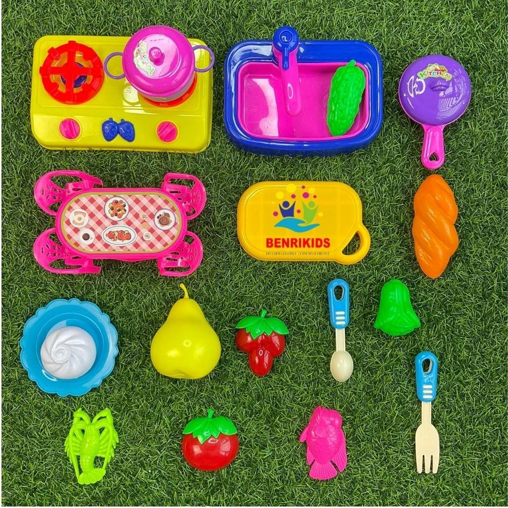 Đồ Chơi Nấu Ăn Mô Phỏng Nhà Bếp Chân Thực Nhiều Chi Tiết Đồ Chơi An Toàn Cho Bé Benrikids