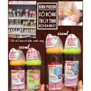 Bình pigeon nội địa Nhật 160ml / 240ml, thủy tinh