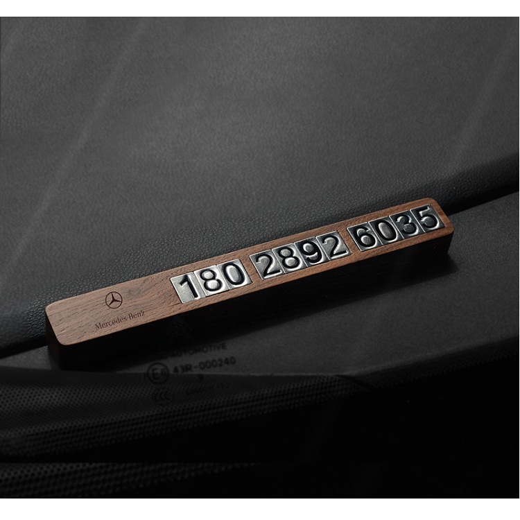 Bảng SĐT gỗ Óc Chó Logo xe Cao Cấp
