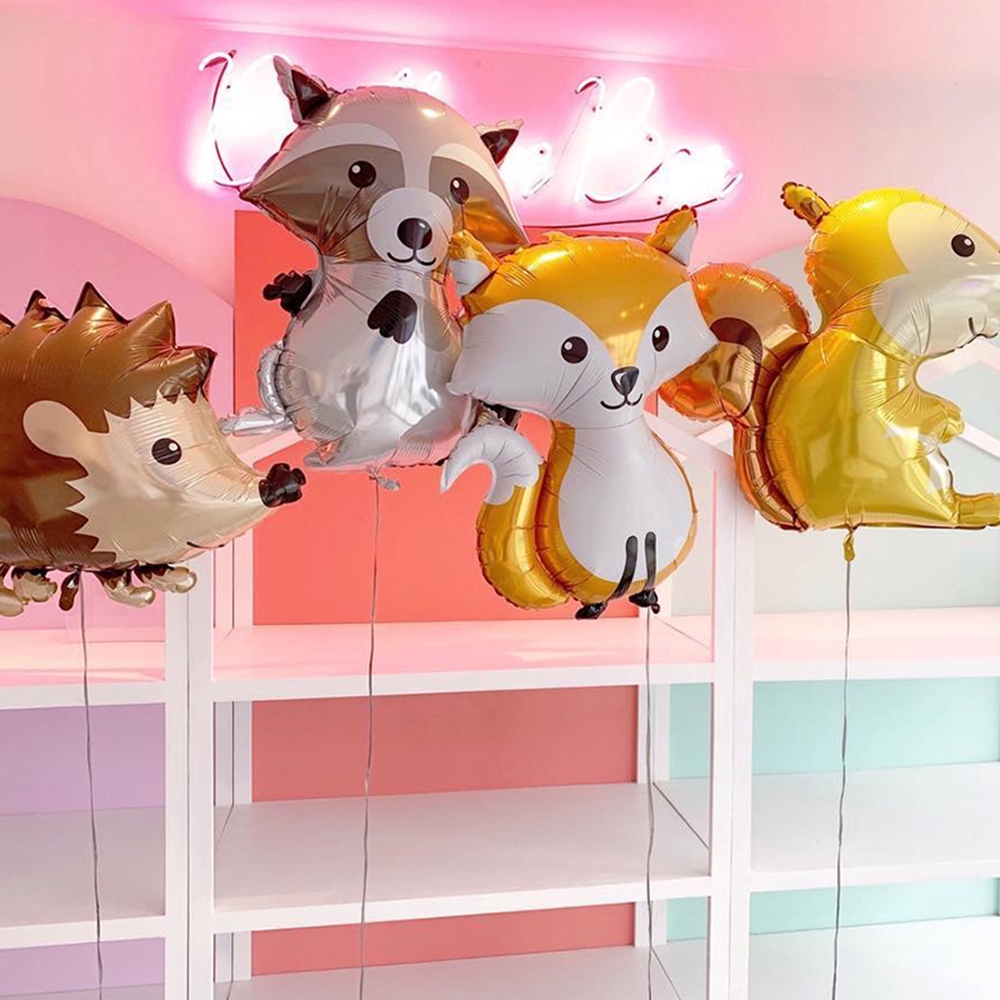 Bong bóng trang trí tiệc sinh nhật hình sóc/ cáo/ chồn tự chọn độc đáo