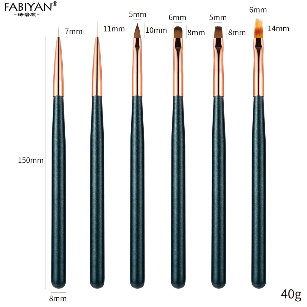 Set 6 cọ vẽ FABIYAN trang trí móng tay nghệ thuật