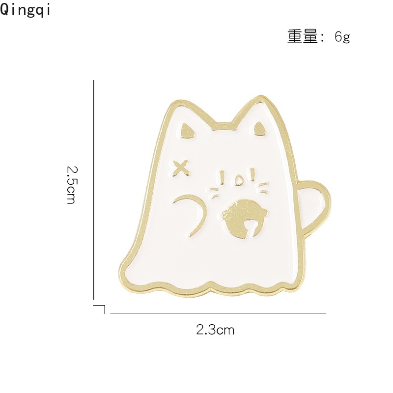 Ghim cài áo Miss Zoe hình mèo đen trắng dễ thương